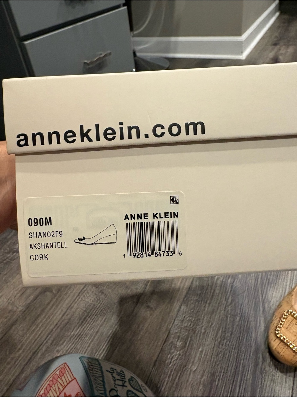 NWT Anne Klein Cork Wedge Pumps in Natural - Picture 7 of 7